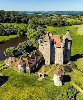 Villemonteix Castle Aerial