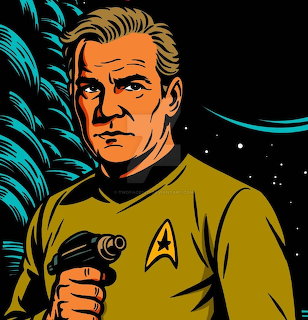 Captain Kirk Retro Illustration