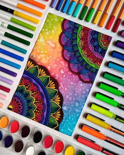 Mandalas in Pen and Watercolor