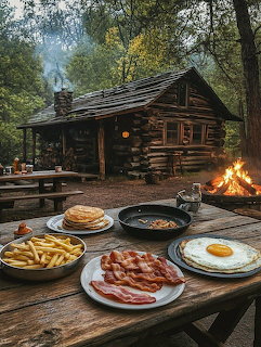 Cabin Breakfast Outdoors