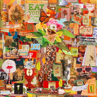 Orange Themed Collage Art
