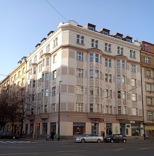 Prague Vinohrady Corner Building