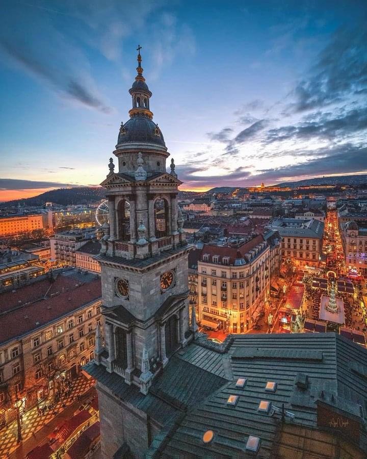 Budapest Basilica Sunset