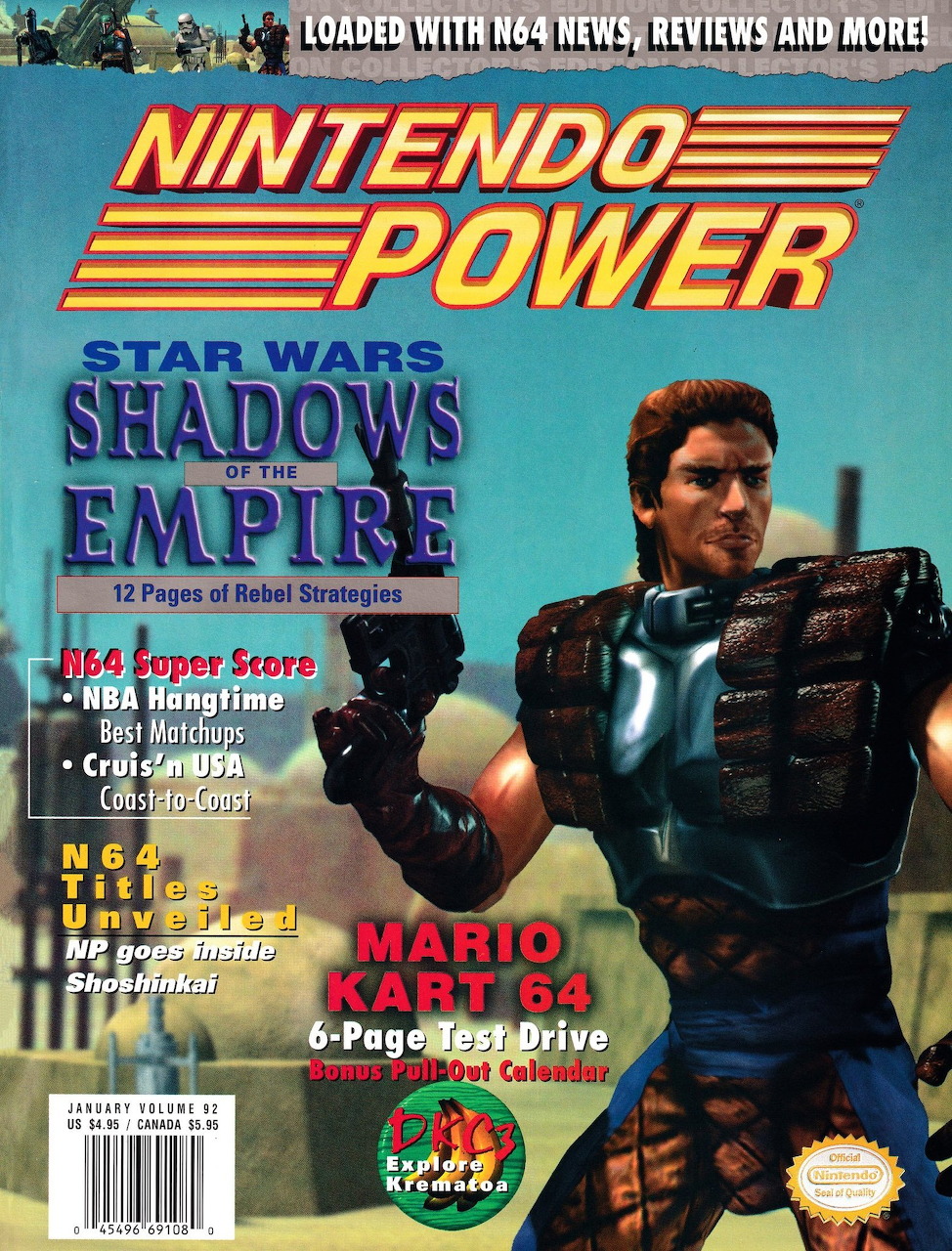 Nintendo Power Issue 92 cover featuring Star Wars Shadow of the Empire
