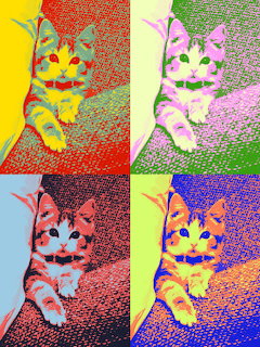 Colorful Pop Art Cat