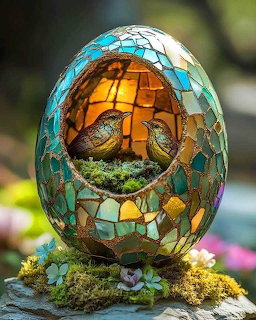 Glass Mosaic Egg