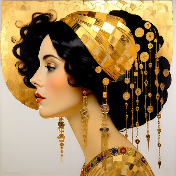 Art Deco Woman Portrait
