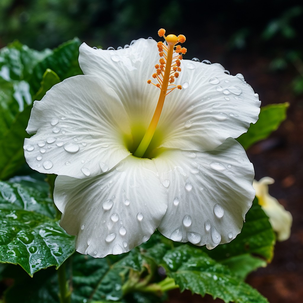 White Hawaiian Hibiscus