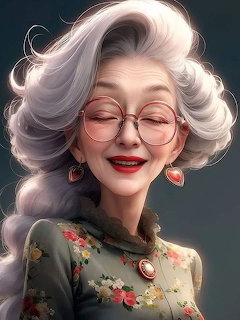 Elderly Woman White Hair