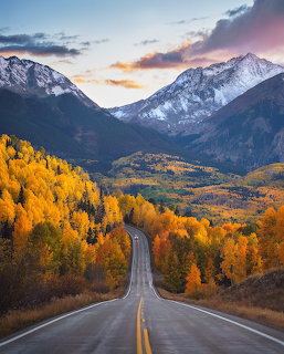 Colorful Colorado Autumn Road