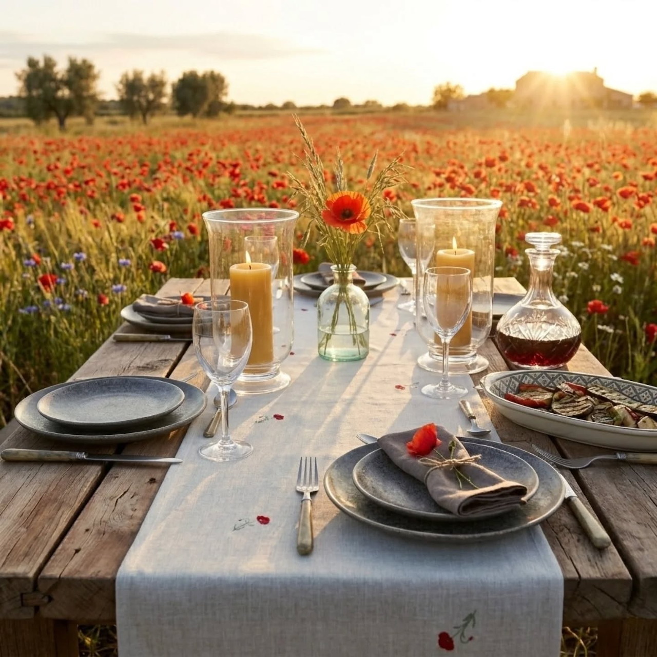 Poppy Field Outdoor Dining
