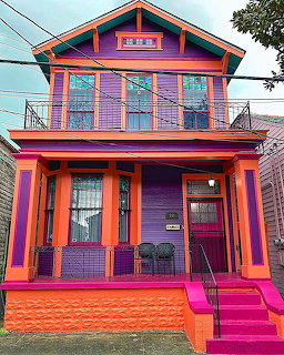 Purple and Coral House