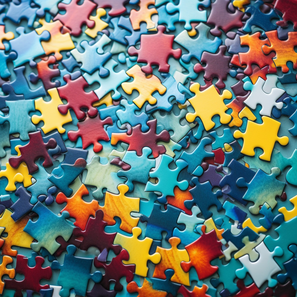 Colorful Jigsaw Puzzle Pieces