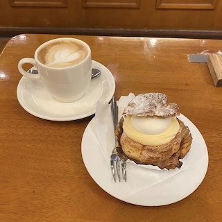 Cappuccino and Cream Puff