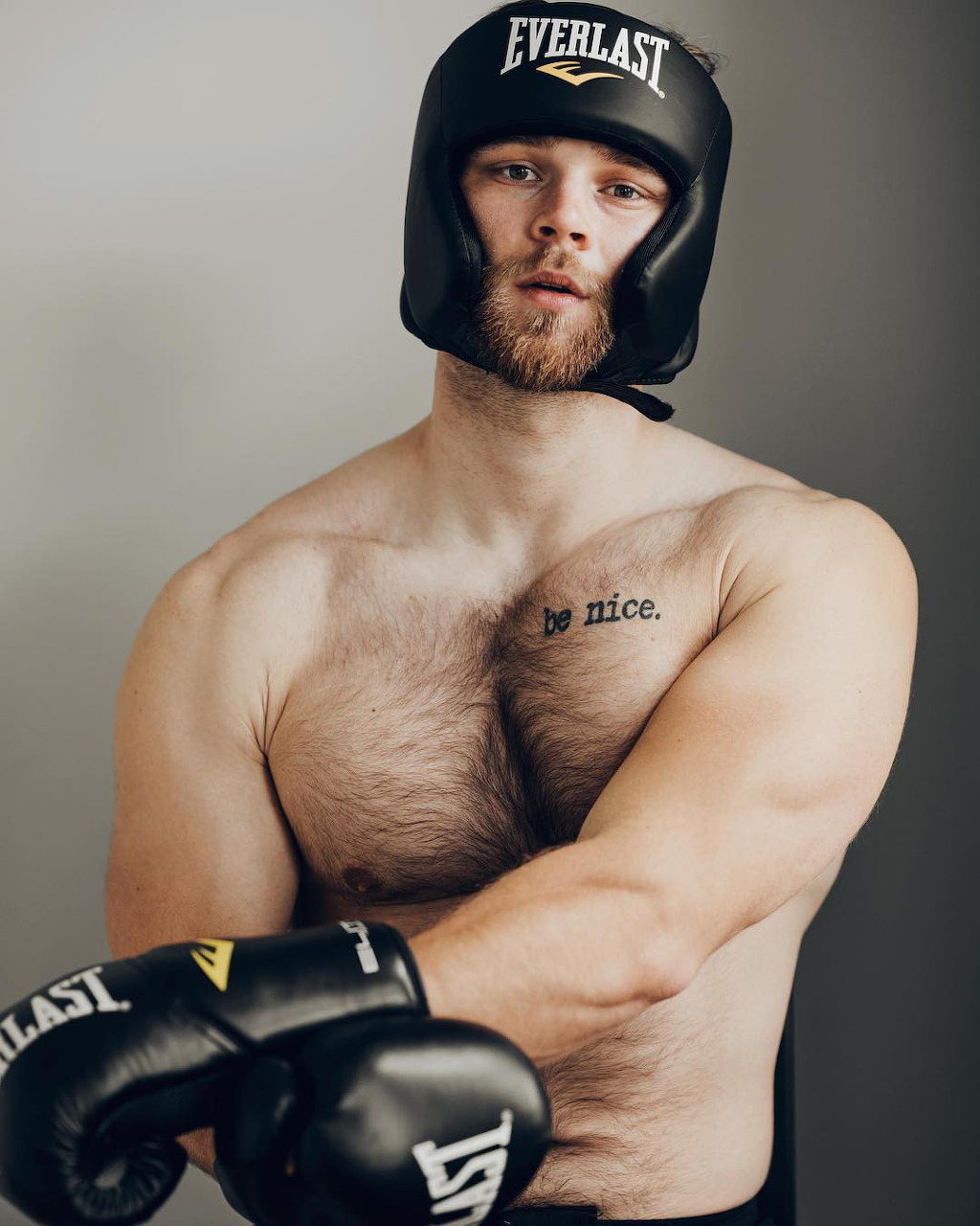 Shirtless Boxer Portrait