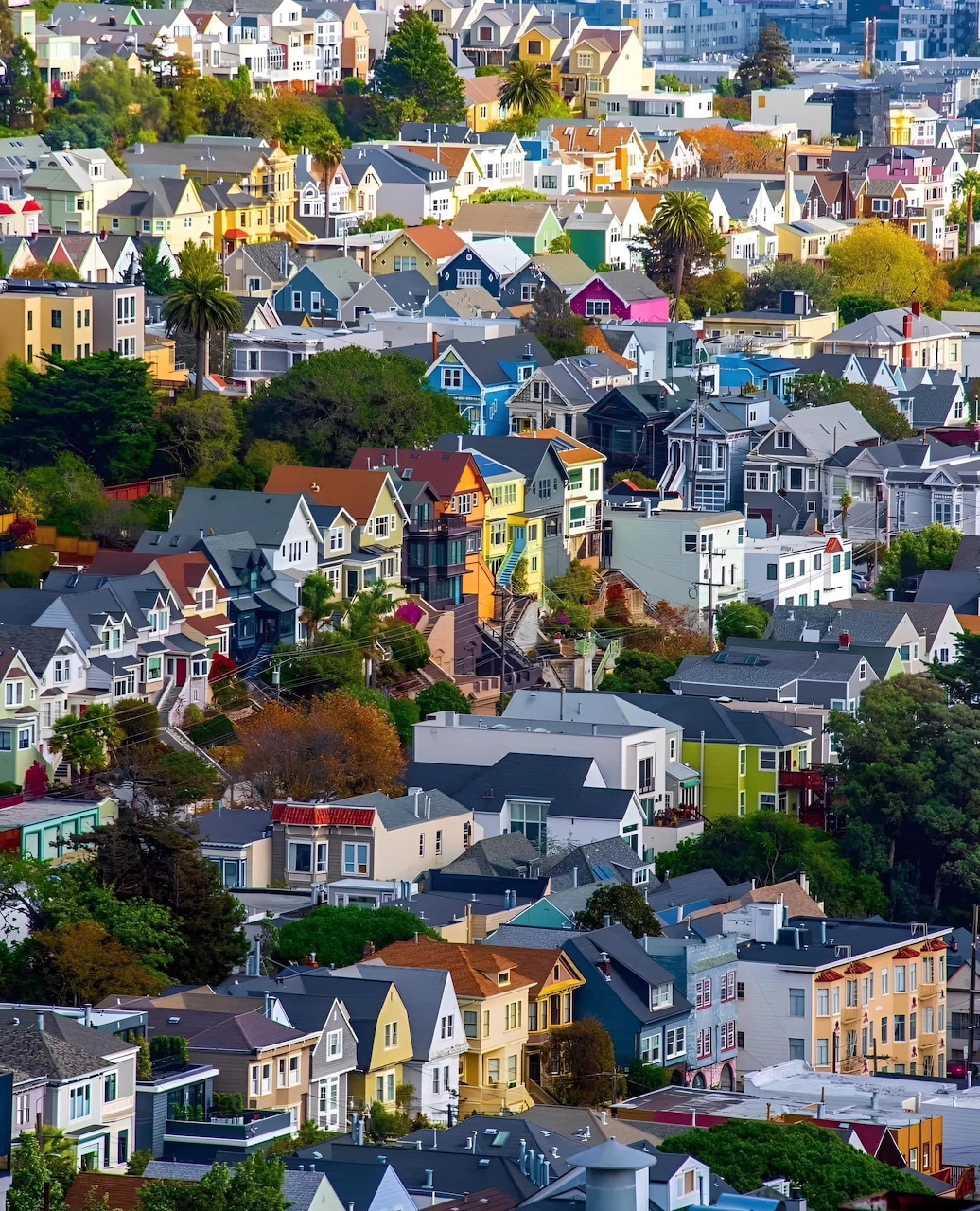 Colorful illustrated map showing San Francisco neighborhoods and streets