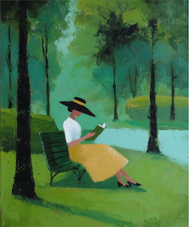Woman Reading in Park