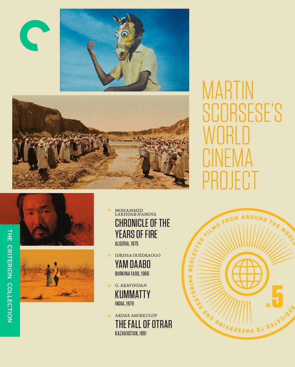 Criterion Collection cover for Martin Scorsese's World Cinema Project No. 5 with film stills