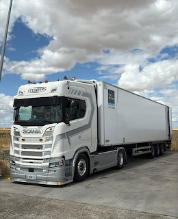 White Scania Semi-Truck