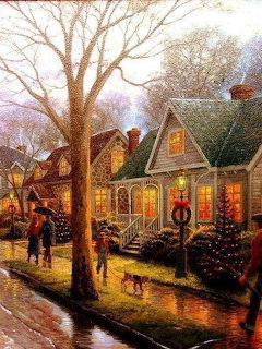 Christmas Village Street Scene