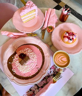 Pink Desserts and Coffee