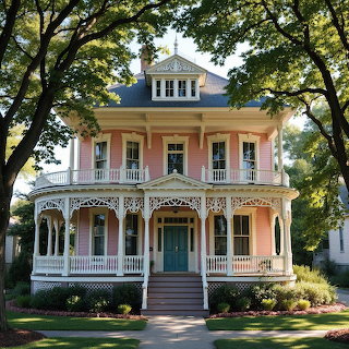 Victorian House with Ornate Porch