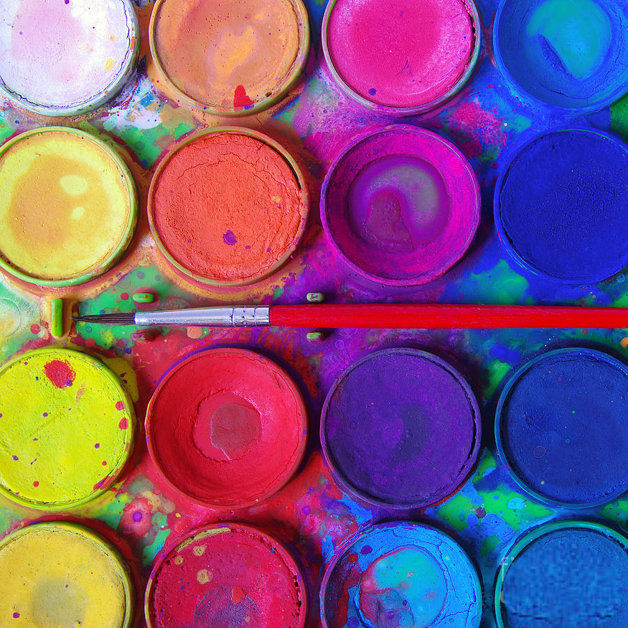 Messy Paint Palette