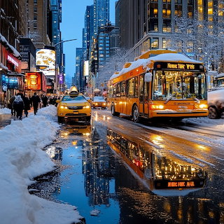 Winter Scene New York City