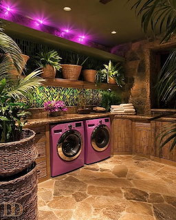 Tropical Luxury Laundry Room