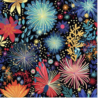 Colorful Fireworks Display