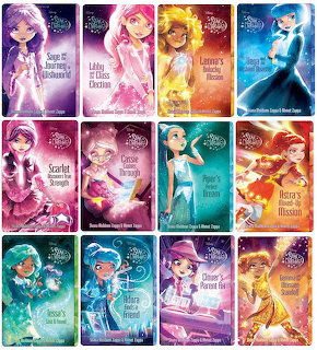 Grid of twelve Star Darlings illustrated book covers showing various characters in glittery magical poses
