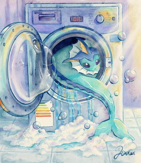 Vaporeon in Washing Machine
