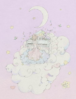 Pastel Moon Fairy Illustration