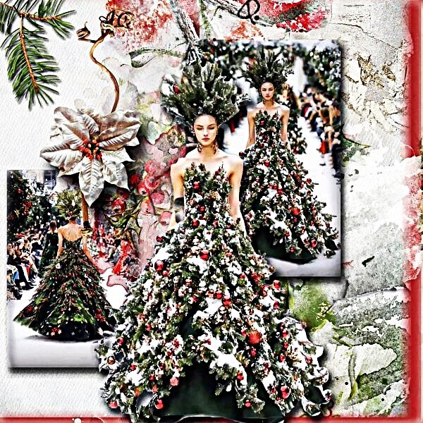 Floral Gown Collage