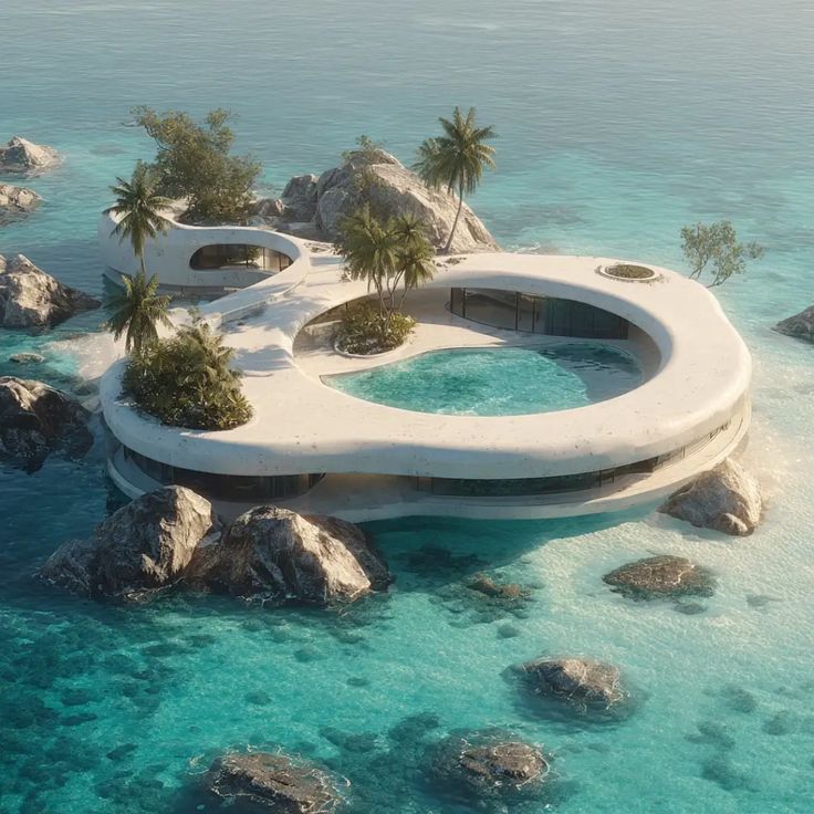 Surreal Fantasy Beach Resort Pool