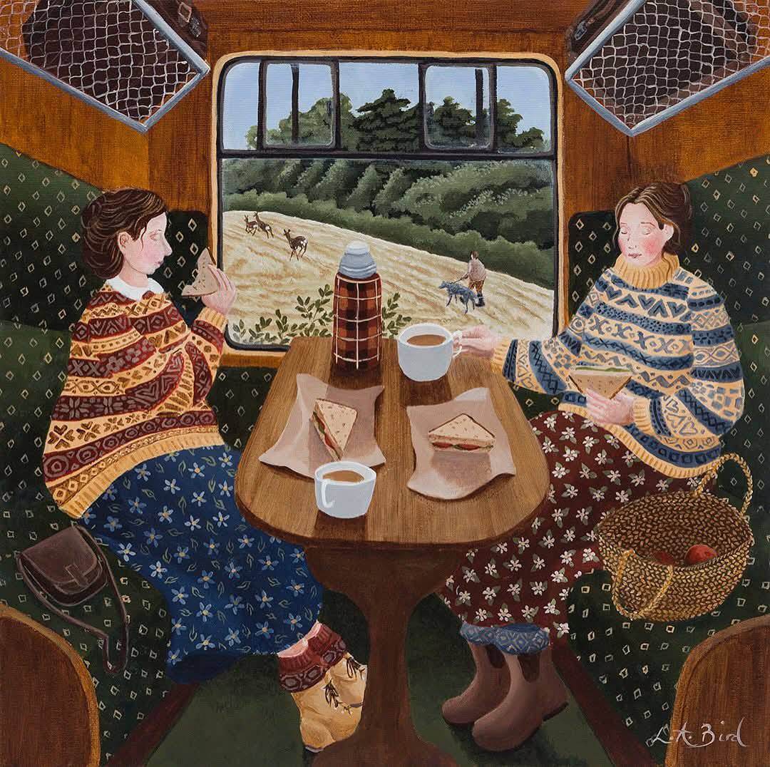 Lucy Almey Bird Train Compartment
