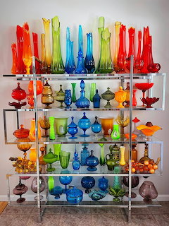 Colorful Glass Collection Display
