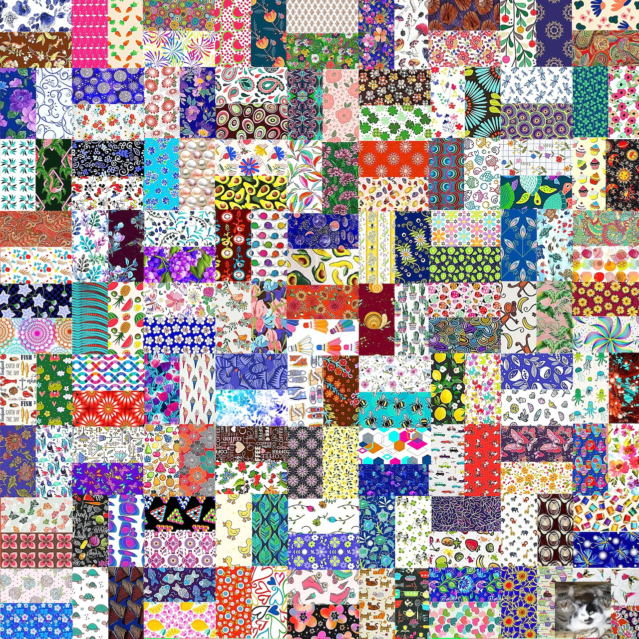 Colorful Patchwork Quilt Pattern