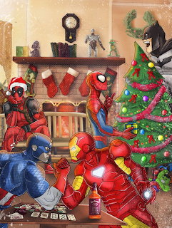 Superheroes Christmas Party