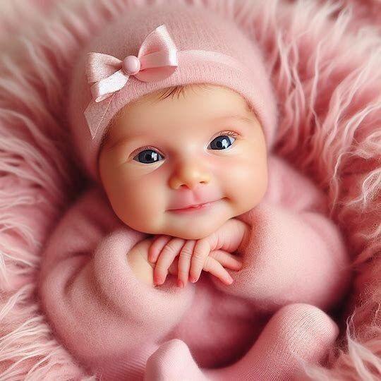 Baby in Pink Fur