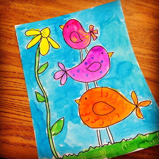 Colorful Bird Painting