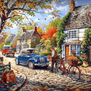 Autumn Village Street