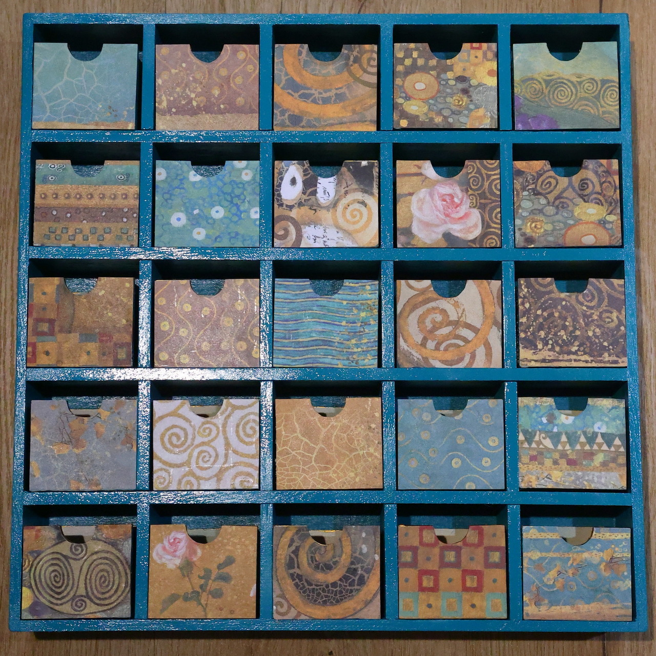 Klimt Decoupage Drawer Cabinet