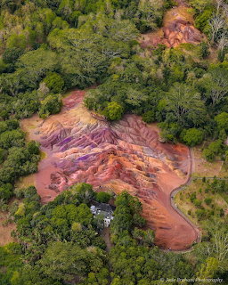 Colorful Earth Formation Aerial View