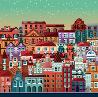 Colorful Urban Cityscape