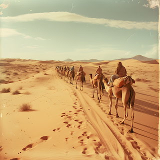 Desert Camel Caravan