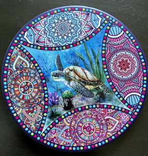 Sea Turtle Mandala Coaster