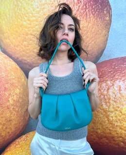 Aubrey Plaza Teal Handbag