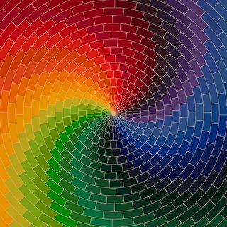 Rainbow Color Wheel Spiral
