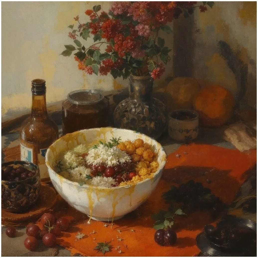 Classic Still Life with Flowers